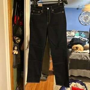 Levi's Midnight Blue Jeans with Gold Stitching